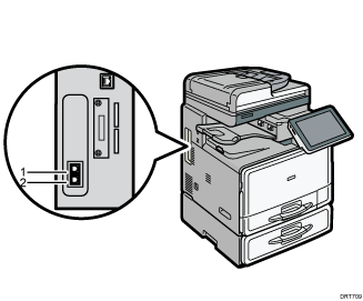 Иллюстрация подключения телефонной линии с пронумерованными сносками