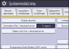 Bild av användarpanelens skärm