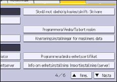Bild av användarpanelens skärm
