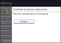 Bild av användarpanelens skärm