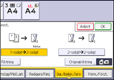 Bild av användarpanelens skärm
