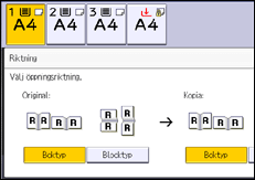 Bild av användarpanelens skärm