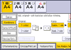 Bild av användarpanelens skärm