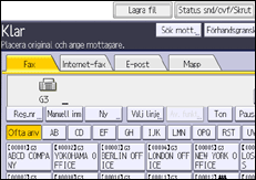 Bild av användarpanelens skärm
