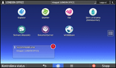 Bild av användarpanelens skärm