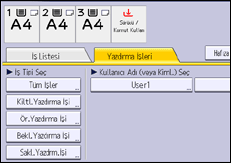 İşlem paneli ekran çizimi