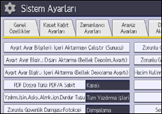 İşlem paneli ekran çizimi