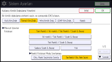 İşlem paneli ekran çizimi