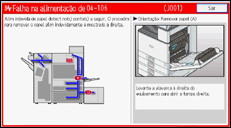Ilustração da tela do painel de operação