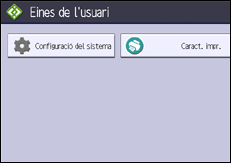 Il·lustració de pantalla del panell d'operacions