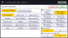 Il·lustració de pantalla del panell d'operacions