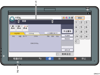 已编号的控制面板插图