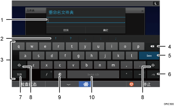 带编号标注的操作面板画面插图