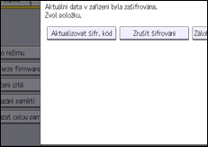 Ilustrace displeje ovládacího panelu