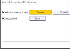 Ilustrace displeje ovládacího panelu