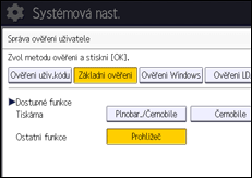 Ilustrace displeje ovládacího panelu