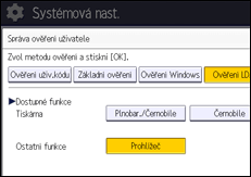 Ilustrace displeje ovládacího panelu