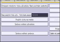 Ilustrace displeje ovládacího panelu