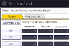 Ilustrace displeje ovládacího panelu