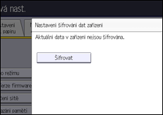 Ilustrace displeje ovládacího panelu