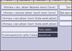 Ilustrace displeje ovládacího panelu
