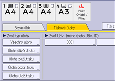 Ilustrace displeje ovládacího panelu