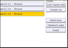 Ilustrace displeje ovládacího panelu