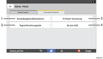 Abbildung Bedienfeld-Display