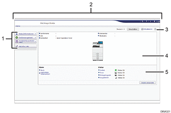 Nummerierte Abbildung der Webbrowser-Anzeige