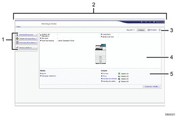 Ilustración de llamada numerada de ilustración de pantalla del explorador Web
