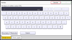 Ilustración de la pantalla panel de mandos