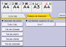 Ilustración de la pantalla panel de mandos