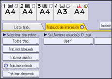 Ilustración de la pantalla panel de mandos
