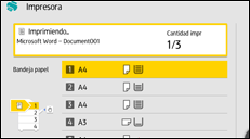 Ilustración de la pantalla panel de mandos