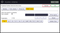Ilustración de la pantalla panel de mandos