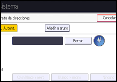 Ilustración de la pantalla panel de mandos
