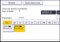 Ilustración de la pantalla panel de mandos
