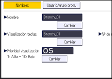 Ilustración de la pantalla panel de mandos