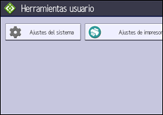 Ilustración de la pantalla panel de mandos