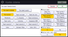 Ilustración de la pantalla panel de mandos