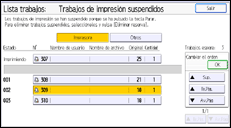 Ilustración de la pantalla panel de mandos