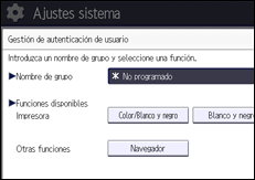 Ilustración de la pantalla panel de mandos