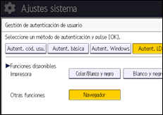 Ilustración de la pantalla panel de mandos