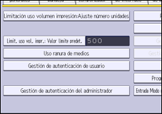 Ilustración de la pantalla panel de mandos