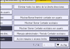 Ilustración de la pantalla panel de mandos