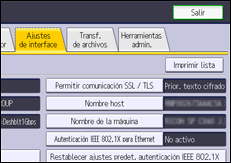 Ilustración de la pantalla panel de mandos