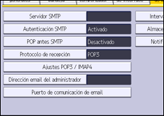 Ilustración de la pantalla panel de mandos