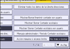 Ilustración de la pantalla panel de mandos