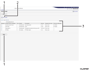 Ilustración de llamada numerada de ilustración de pantalla del explorador Web