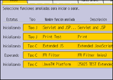 Ilustración de la pantalla panel de mandos